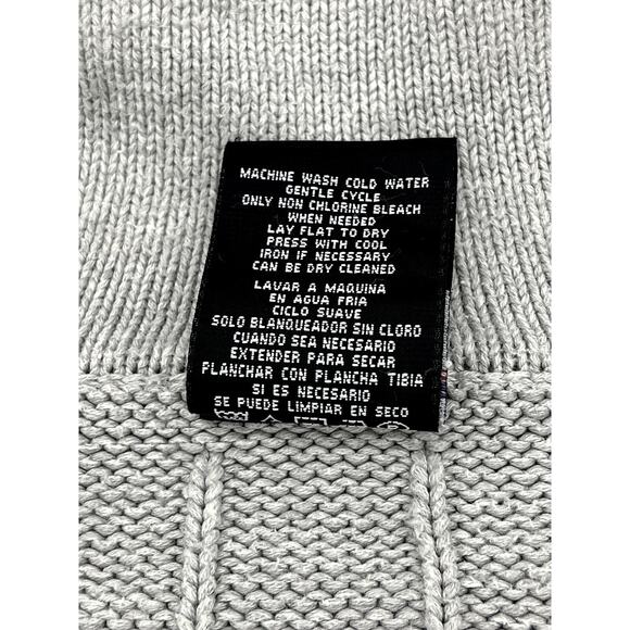 Polo Jeans Co. Ralph Lauren Men's Henley Pullover Chunky knit Seater in grey - Picture 9 of 9